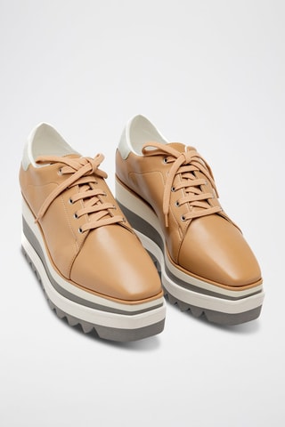 Platform Sneakers - Wit, beige en grijs