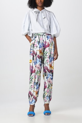 Blouse - Wit en blauw