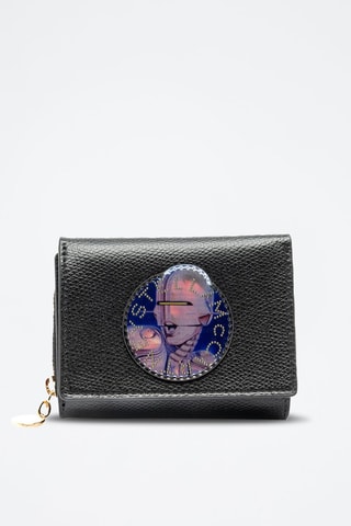 Portefeuille - Zwart, blauw, roze en goudkleurig