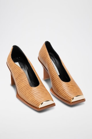 Pumps - Bruin en goudkleurig