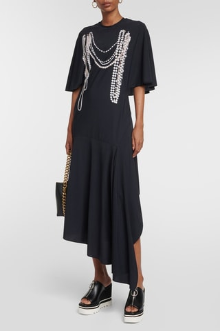 Asymmetrische Jurk - Wit en zwart