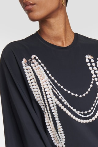 Asymmetrische Jurk - Wit en zwart