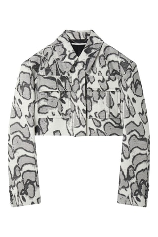 Wollen Jasje - Wit, zwart en grijs