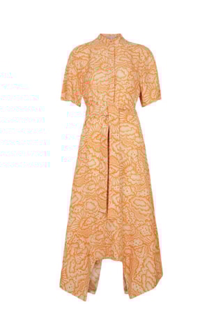 Zijden Blouse-jurk - Oranje