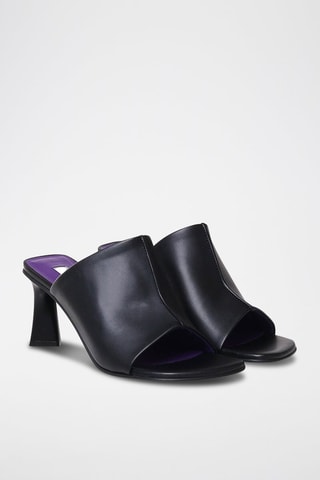Muiltjes met Hak - Zwart en paars