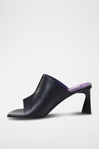 Muiltjes met Hak - Zwart en paars
