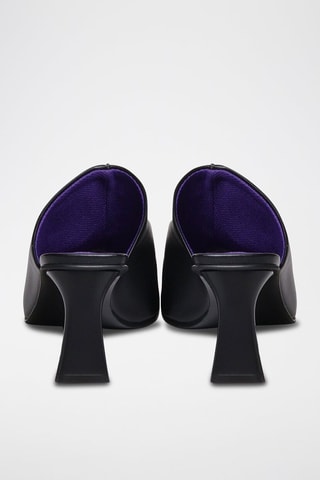 Muiltjes met Hak - Zwart en paars
