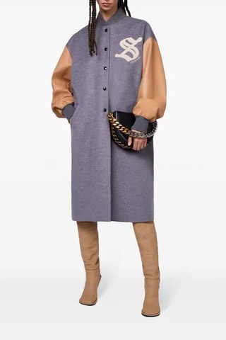 Wollen Jas - Beige en grijs