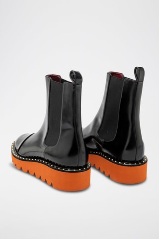 Chelsea Boots - Zwart en oranje