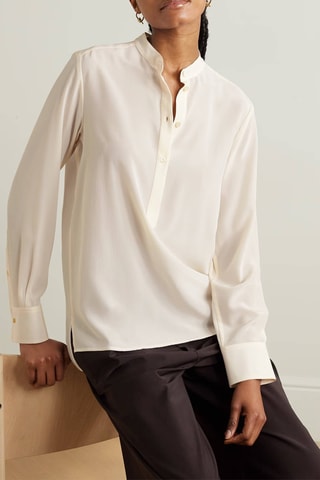 Zijden Blouse - Beige