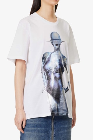 T-shirt - Wit en grijs