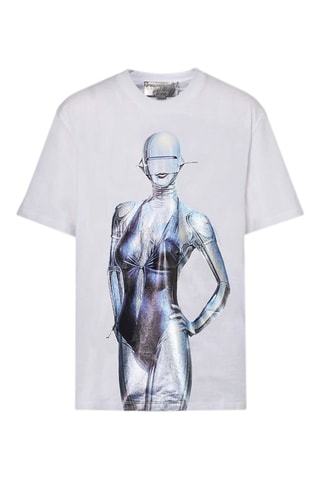 T-shirt - Wit en grijs