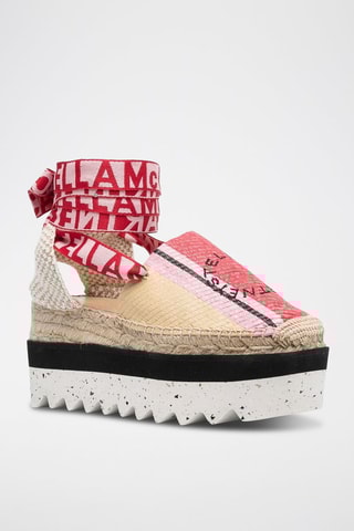 Platform Espadrilles - Beige, rood en roze