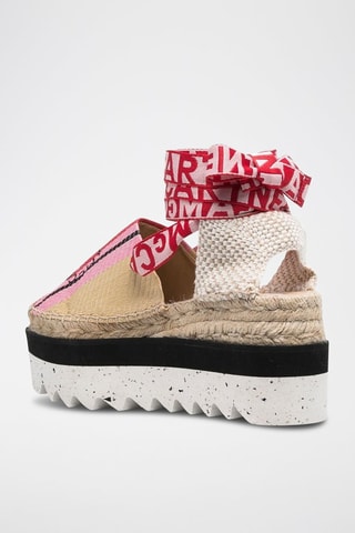 Platform Espadrilles - Beige, rood en roze