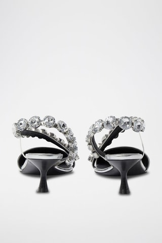 Lakpumps - Zwart en zilverkleurig