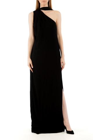 Asymmetrische Mouwloze Jurk - Zwart