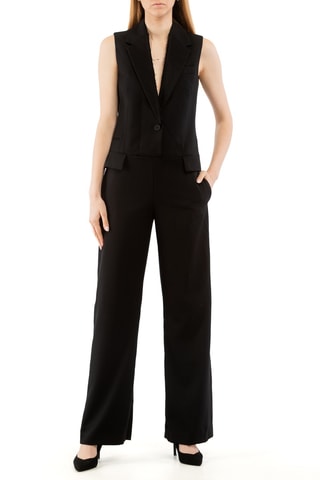 Mouwloze Wollen Jumpsuit - Zwart