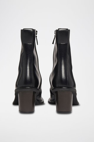 Enkellaarzen - Zwart, paars en zilverkleurig