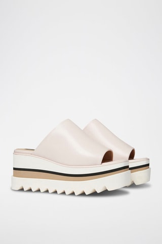 Platform Sandalen - Wit, beige en roze