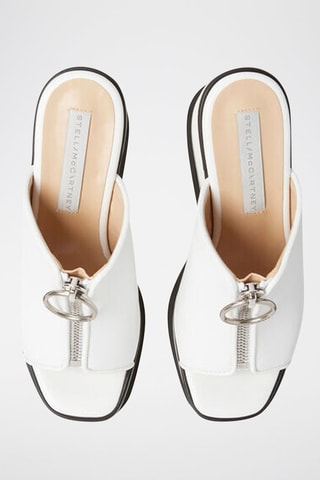 Platform Muiltjes met Hak - Wit en zwart