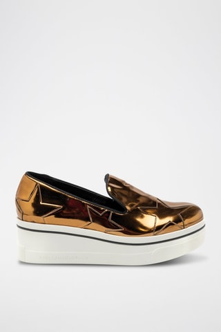 Platform Slip-ons - Wit en zwart