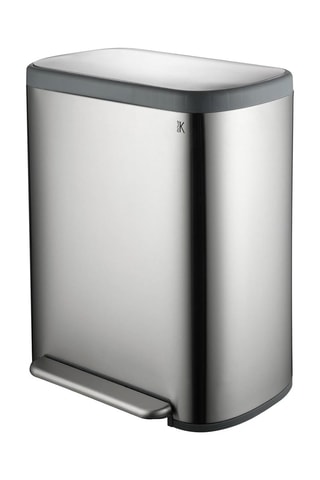 Papelera de reciclaje de pedal de acero inoxidable Empire - 60 l