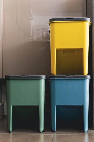 3 papeleras apilables para reciclaje Bergen - 60 l