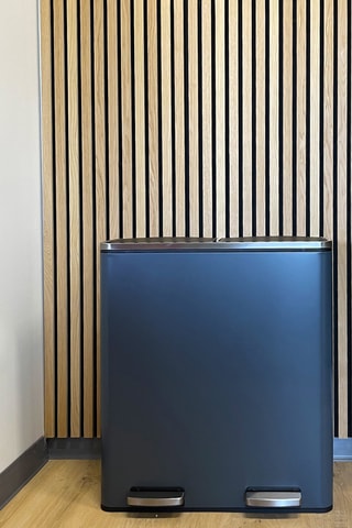 Cubo de basura de reciclaje de acero inoxidable con pedal Major - 60 l