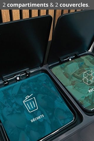 Cubo de basura de reciclaje de acero inoxidable con pedal Major - 60 l