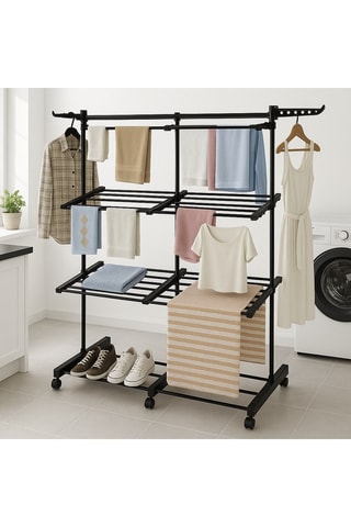 Estendal dobrável extensível EXTRA - 38 m para estender a roupa