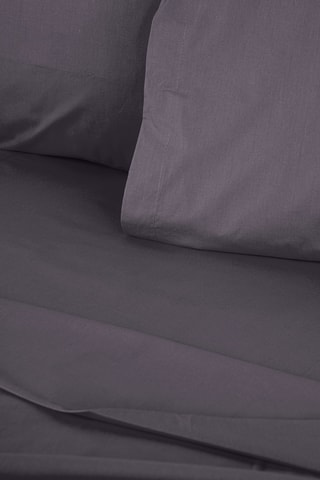 Sábana bajera de algodón reforzado 155 hilos/cm² Tonne Grise - Gris oscuro