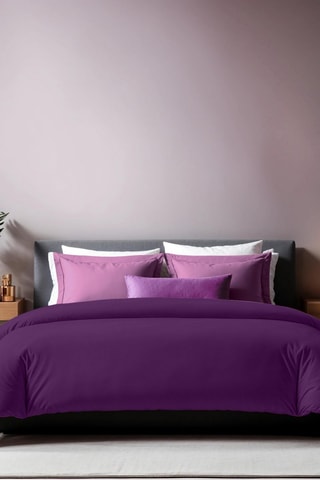 Funda nórdica de algodón reforzado 155 hilos/cm² Tonne Viole - Violeta oscuro