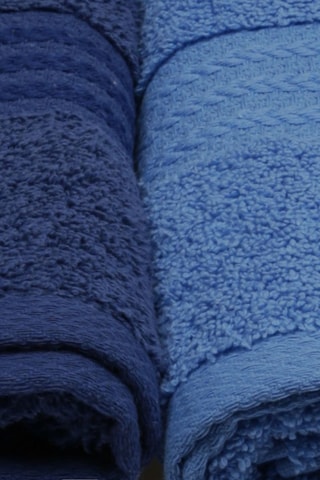 4 toallas de tocador - Azul marino - 30 x 50 cm