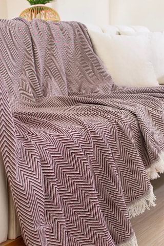 Colcha Woven cozy - Rojo y blanco