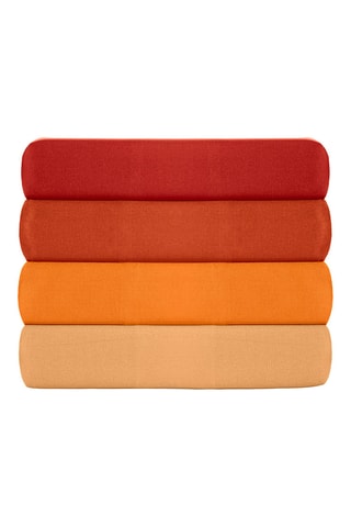 2 fundas de almohada de algodón 61 hilos/cm² - Naranja