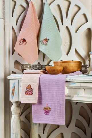 6 paños - Rosa y azul