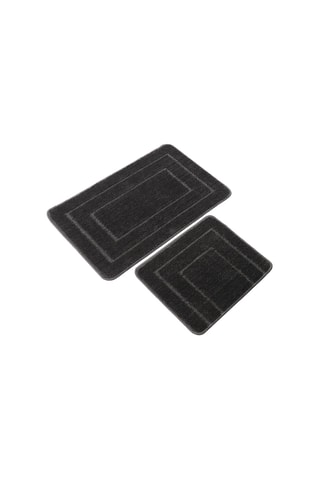 2 alfombras de baño - Antracita - 50 x 80 / 40 x 50 cm