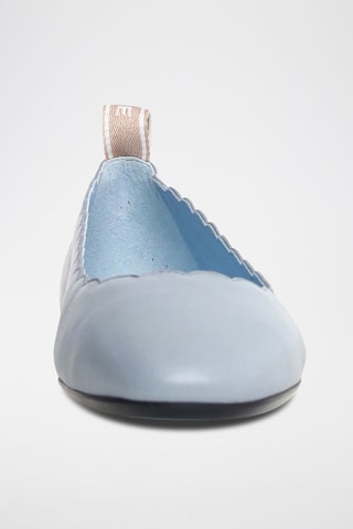 Leren Ballerina's - Grijs