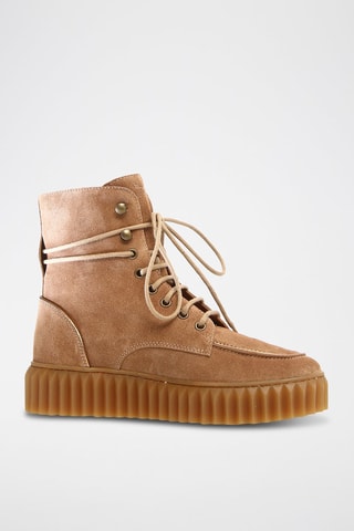 Nubuck Enkellaarzen - Bruin