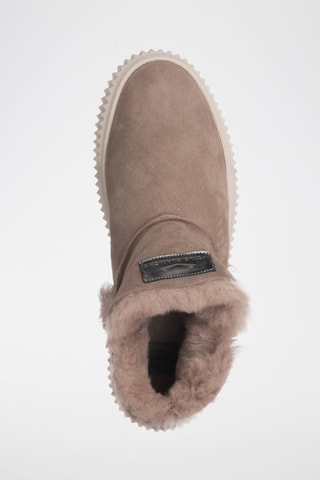 Gevoerde Nubuck Enkellaarzen - Wit en grijs