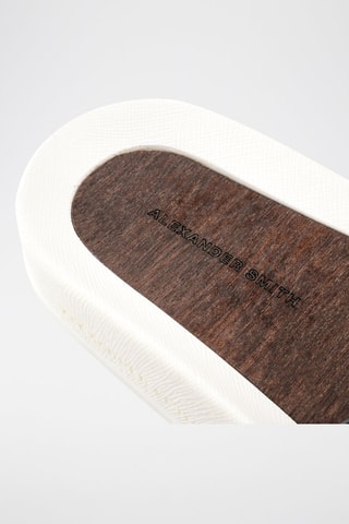 Mules en cuir Bristol-Asaubrd - Blanc et doré