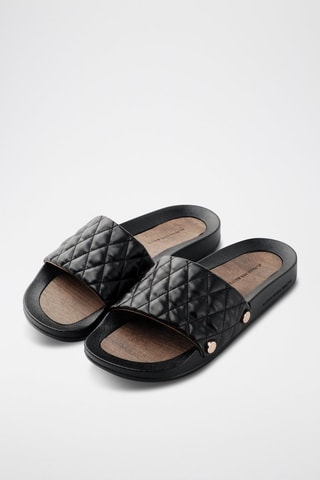 Mules en cuir Bristol-Asaubrd - Doré et noir