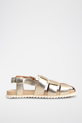 Sandales en cuir - Doré