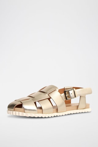 Sandales en cuir - Doré