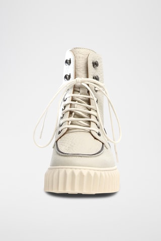 Leren Enkellaarzen - Beige