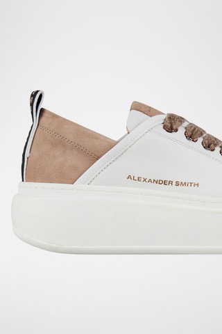 Baskets plateformes en cuir Wembley - Blanc