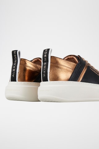 Baskets plateformes en cuir Wembley - Noir