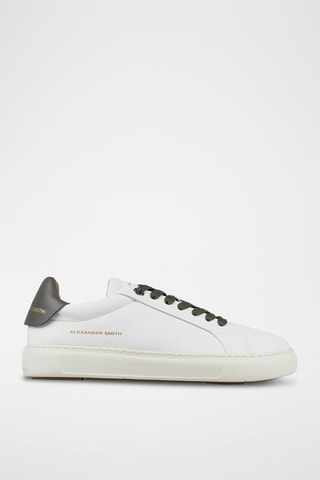 Leren Sneakers - Wit en groen