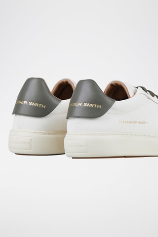 Leren Sneakers - Wit en groen