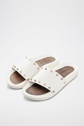 Mules en cuir Bristol-Asaubrd - Blanc